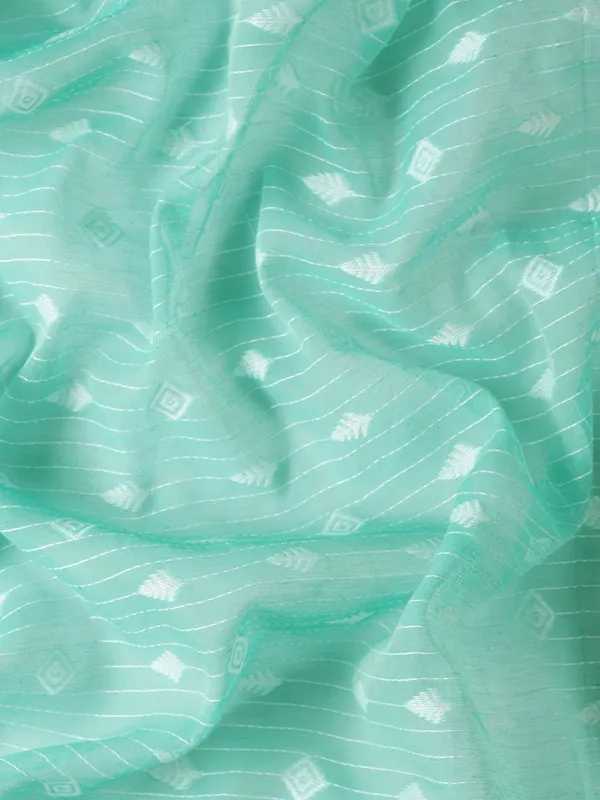 Turquoise_Blue_colour_Silk_Cotton_Saree_for_Women