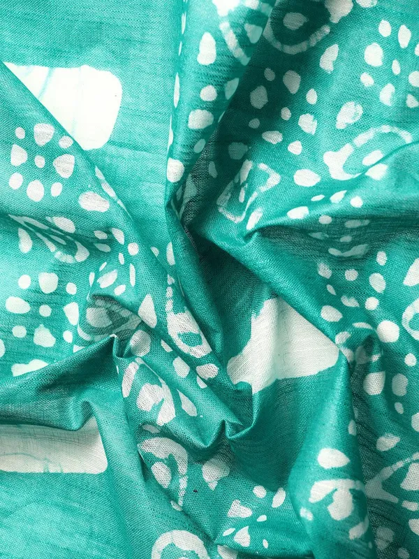 Sea_Green_colour_Pure_Cotton_Saree_for_Women