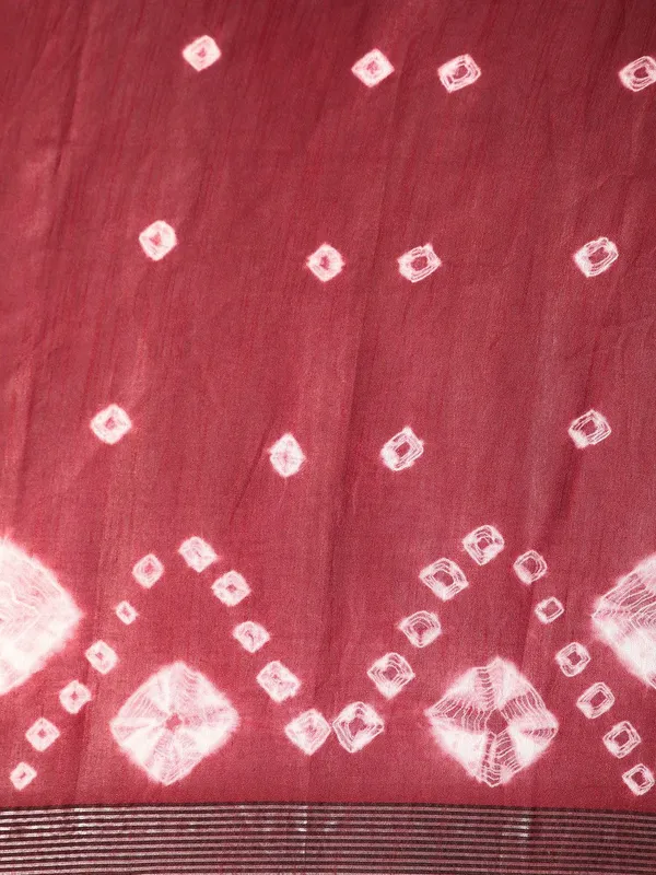 Maroon_colour_Pure_Cotton_Saree_for_Women