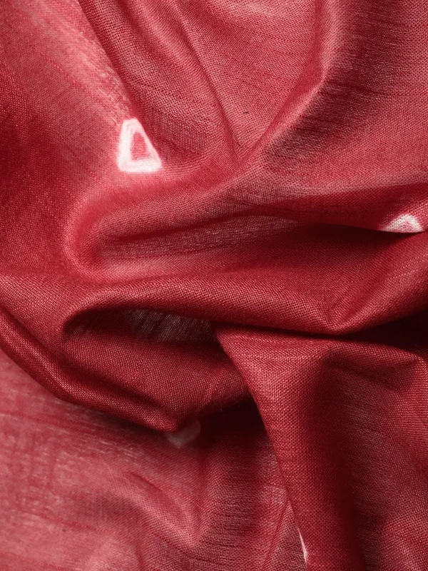 Maroon_colour_Pure_Cotton_Saree_for_Women