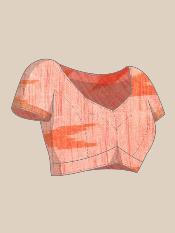 Orange_colour_Pure_Cotton_Saree_for_Women