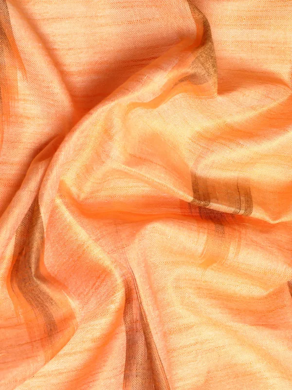 Orange_colour_Pure_Cotton_Saree_for_Women