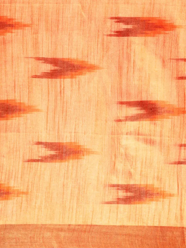 Orange_colour_Pure_Cotton_Saree_for_Women