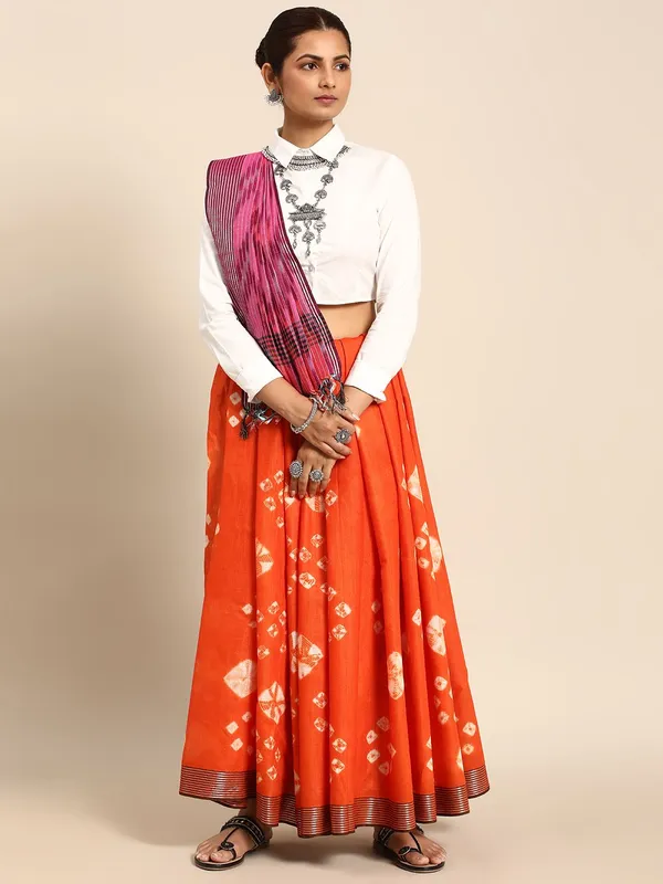 Orange_colour_Pure_Cotton_Saree_for_Women
