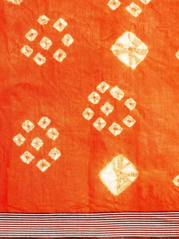 Orange_colour_Pure_Cotton_Saree_for_Women