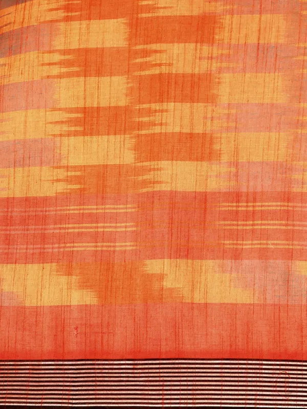 Orange_colour_Pure_Cotton_Saree_for_Women