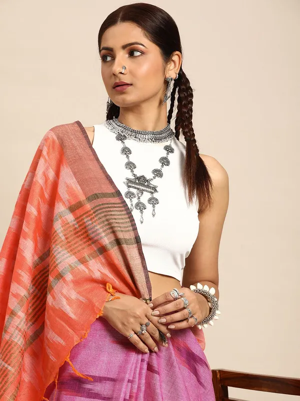 Pink_colour_Pure_Cotton_Saree_for_Women