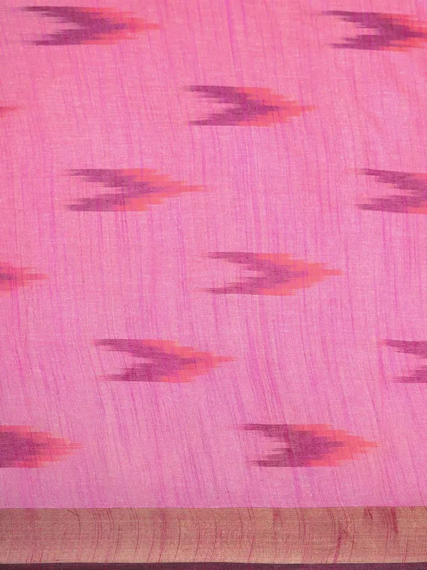Pink_colour_Pure_Cotton_Saree_for_Women