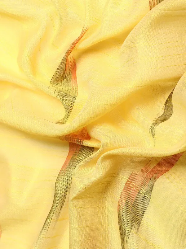 Yellow_colour_Pure_Cotton_Saree_for_Women