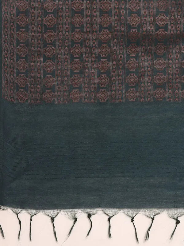 Navy_Blue_colour_Silk_Blend_Saree_for_Women