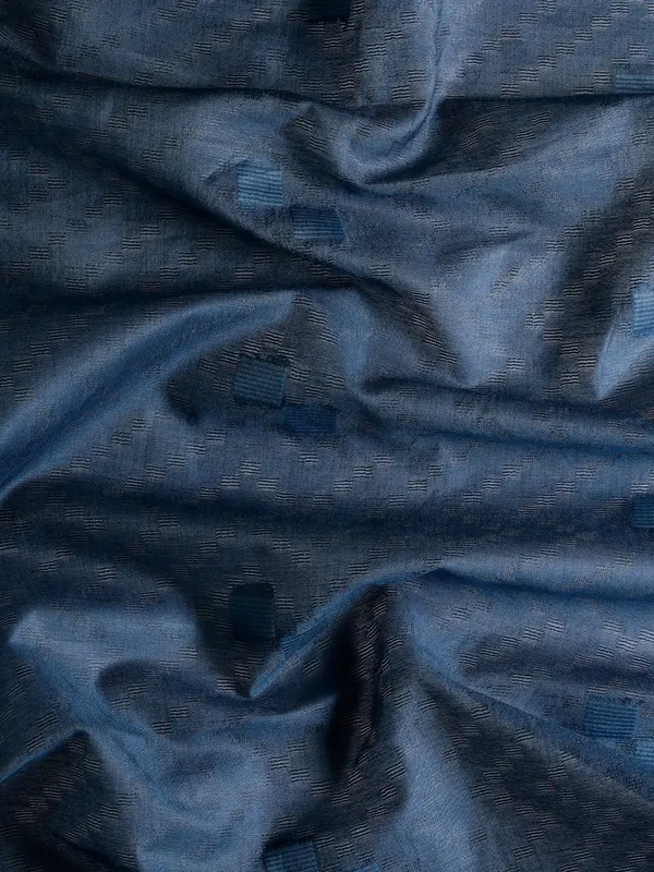 Navy_Blue_colour_Silk_Blend_Saree_for_Women