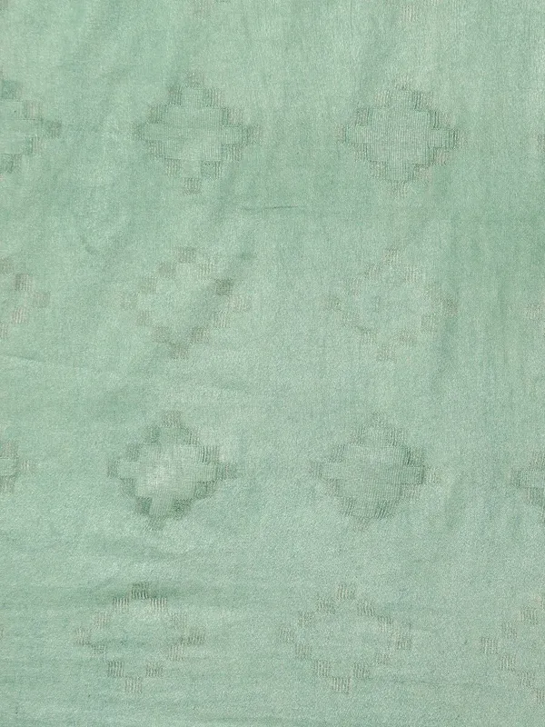 Sea_Green_colour_Silk_Blend_Saree_for_Women