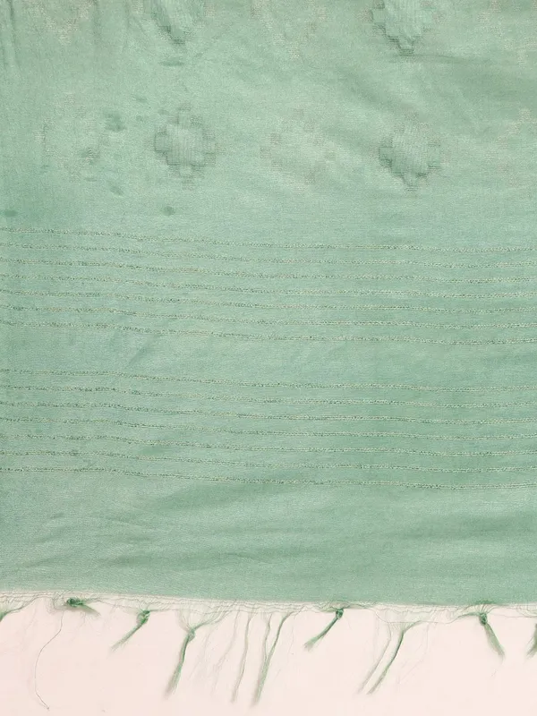 Sea_Green_colour_Silk_Blend_Saree_for_Women