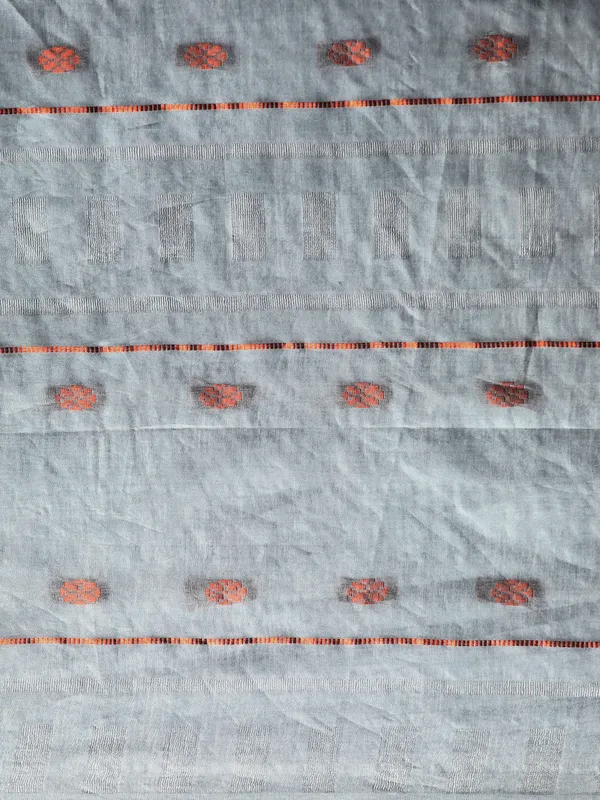 Grey_colour_Silk_Blend_Saree_for_Women