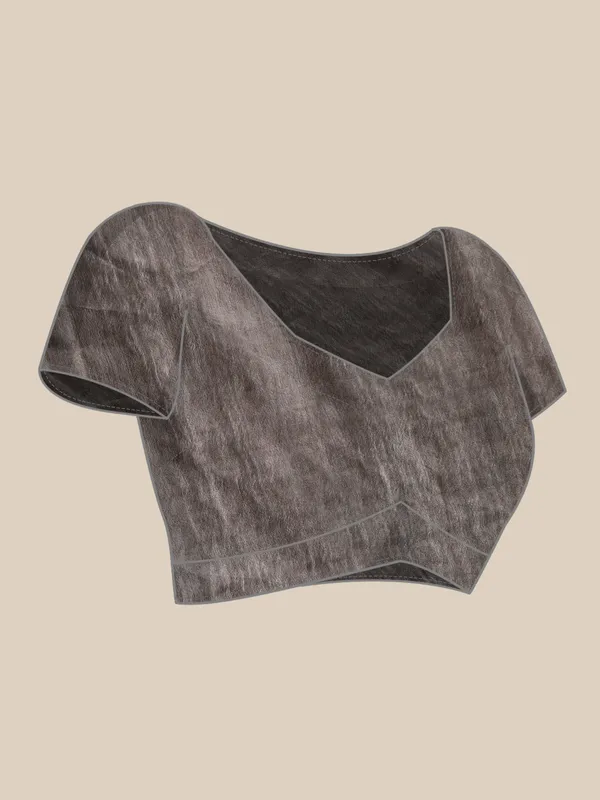 Grey_colour_Silk_Blend_Saree_for_Women
