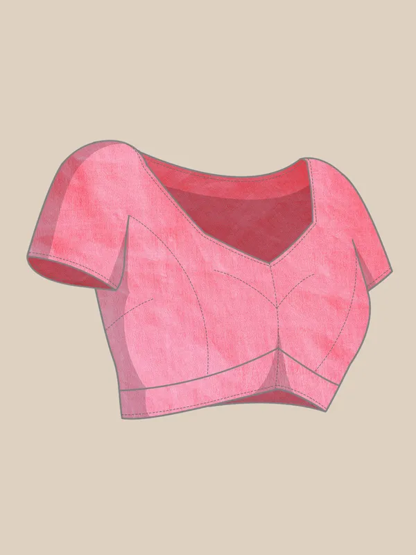 Pink_colour_Silk_Blend_Saree_for_Women