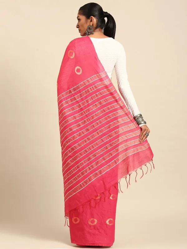 Pink_colour_Silk_Blend_Saree_for_Women