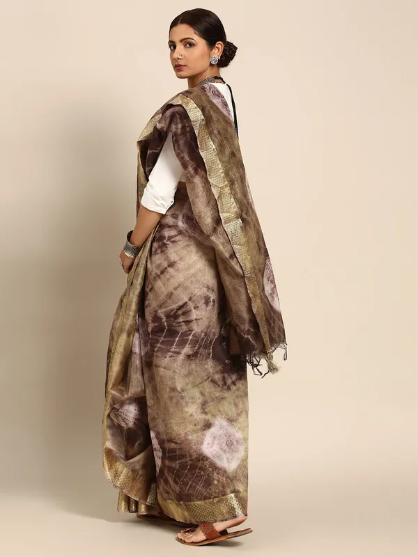Brown_colour_Pure_Silk_Saree_for_Women