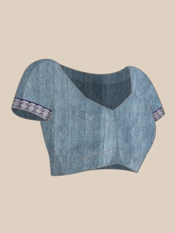 Blue_colour_Pure_Cotton_Saree_for_Women
