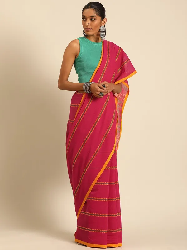 Pink_colour_Pure_Cotton_Saree_for_Women