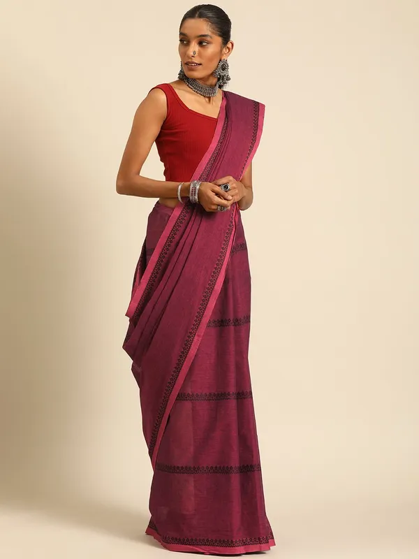 Pink_colour_Pure_Cotton_Saree_for_Women