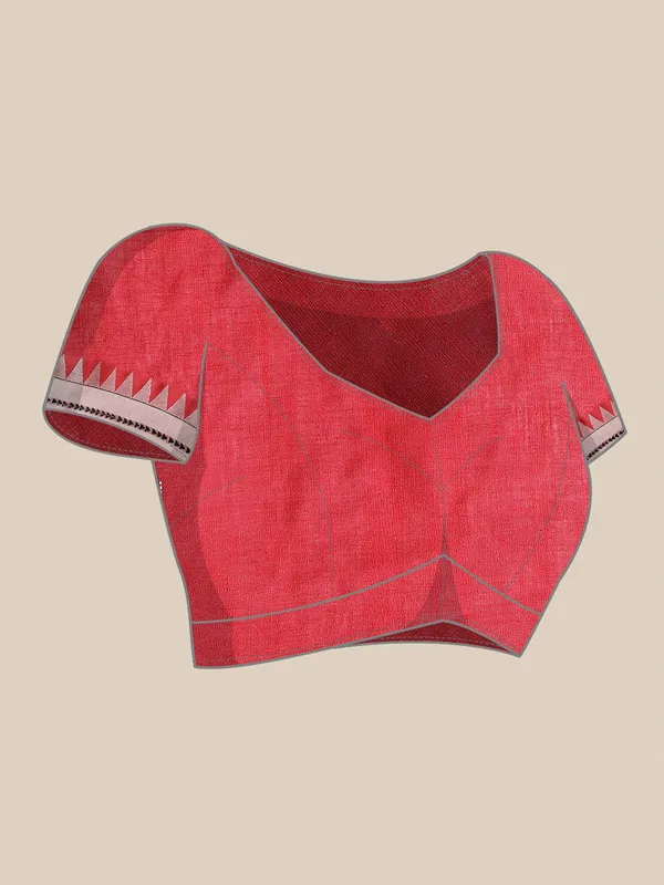 Red_colour_Pure_Cotton_Saree_for_Women