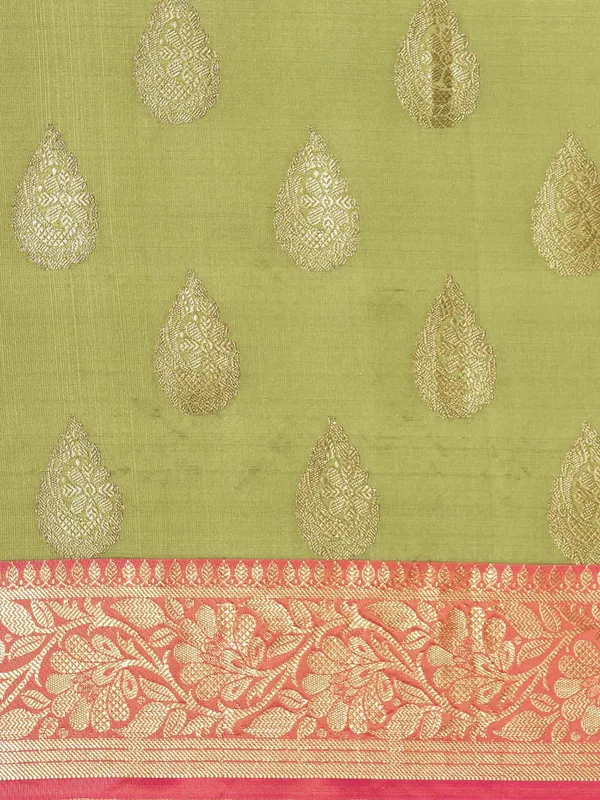 Green_colour_Silk_Blend_Saree_for_Women
