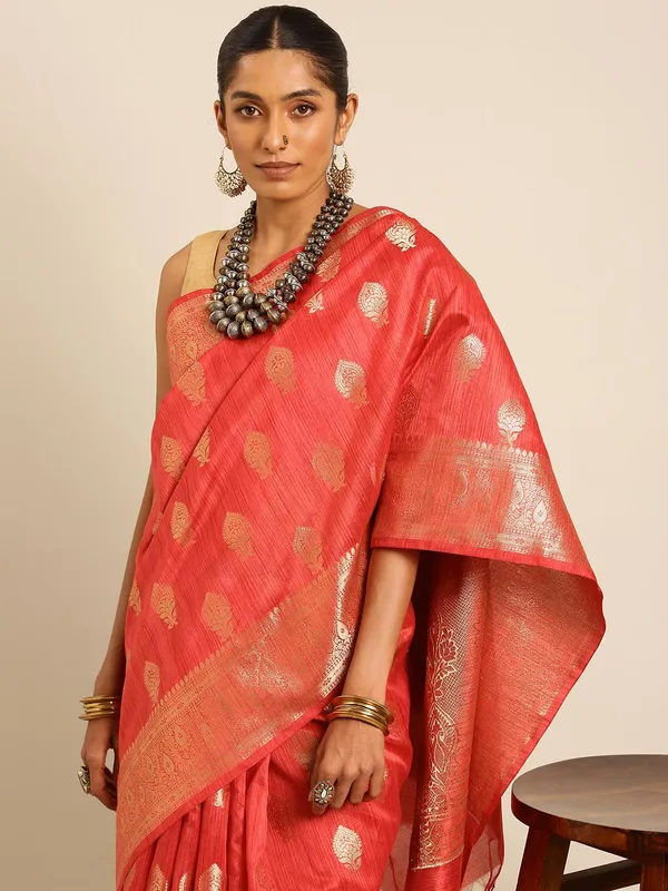 Red_colour_Silk_Blend_Saree_for_Women