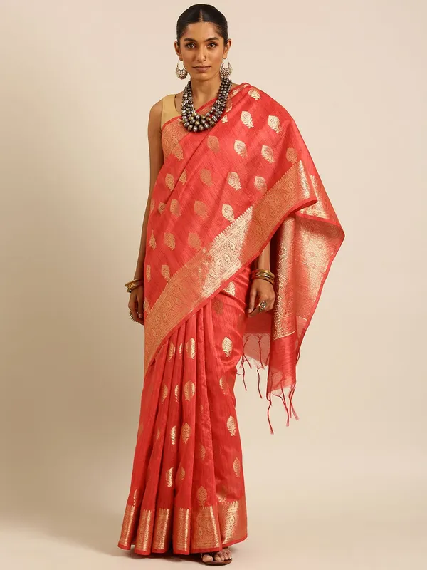 Red_colour_Silk_Blend_Saree_for_Women