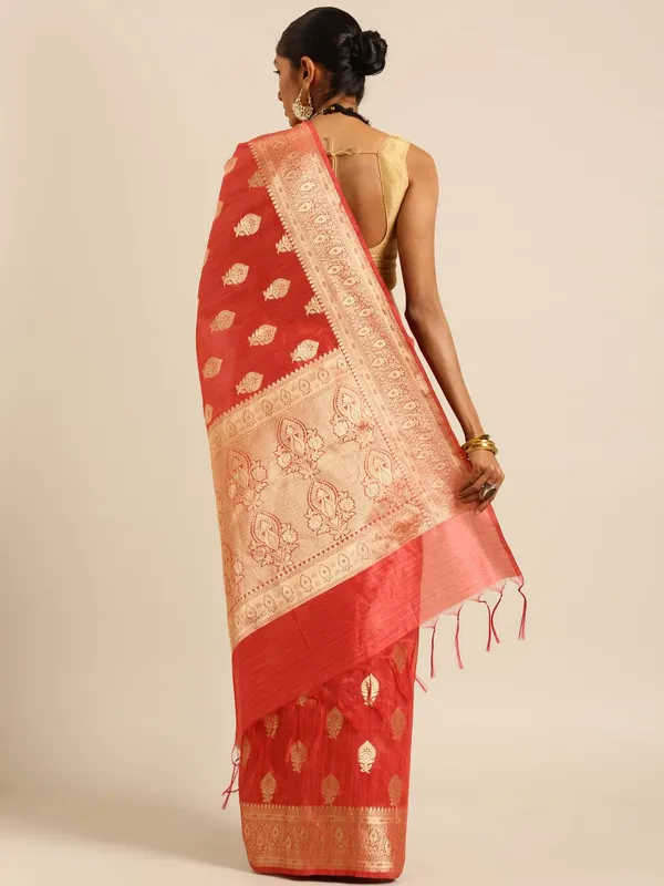 Red_colour_Silk_Blend_Saree_for_Women