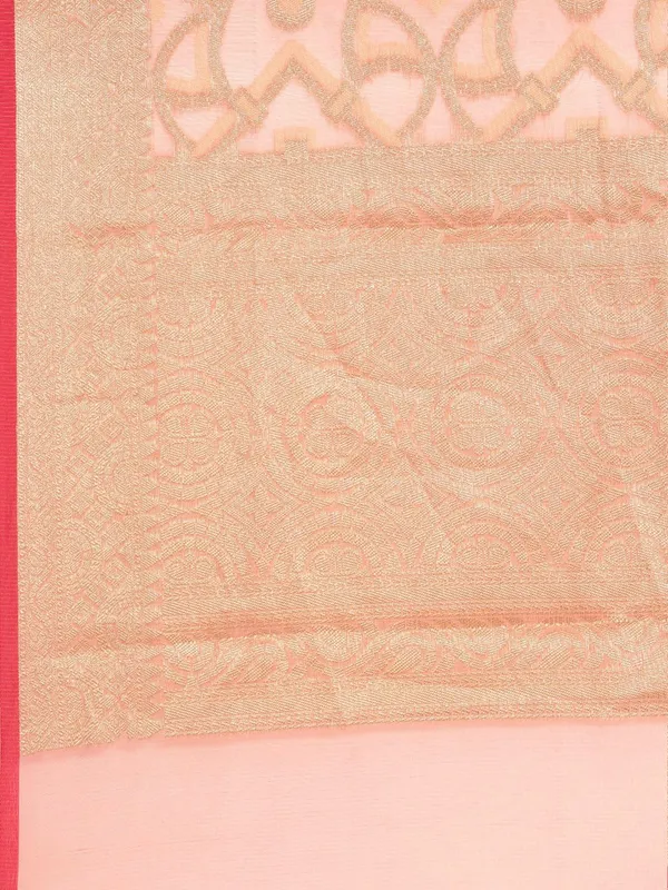 Peach_colour_Silk_Blend_Saree_for_Women