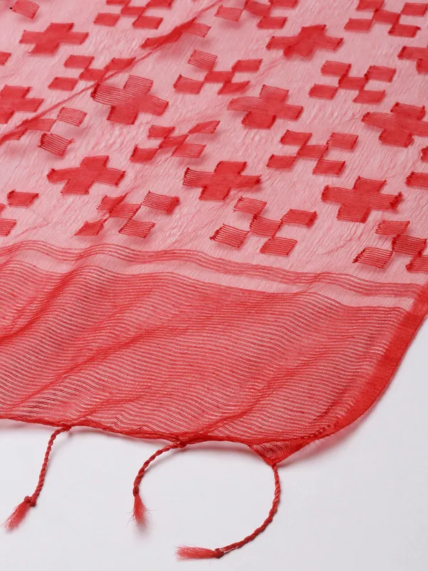 Peach_colour_Silk_Blend_Dupatta_for_Women