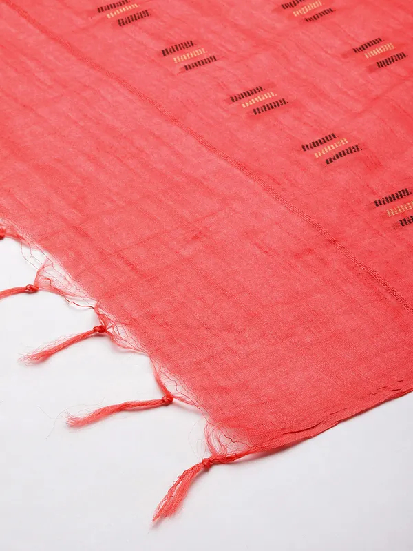 Peach_colour_Silk_Blend_Dupatta_for_Women