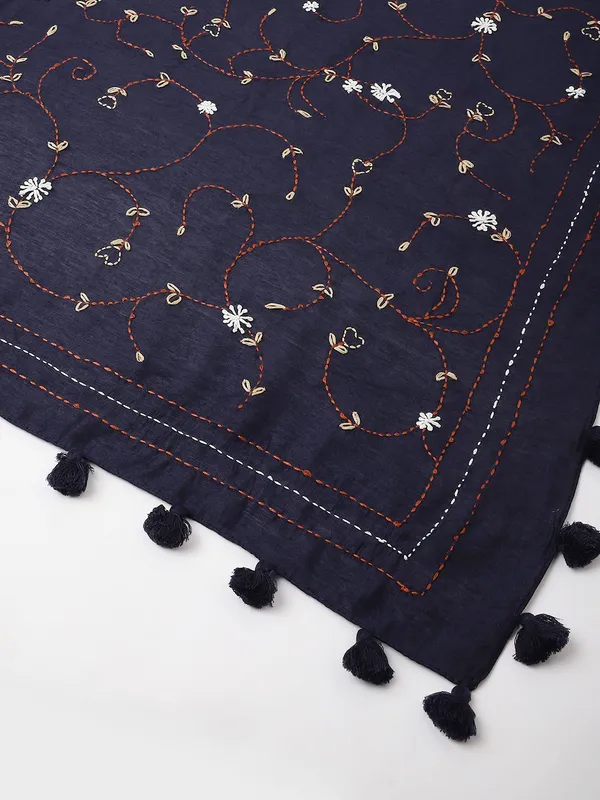 Blue_colour_Chanderi_Dupatta_for_Women