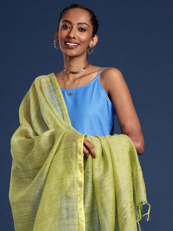 Green_colour_Silk_Blend_Dupatta_for_Women