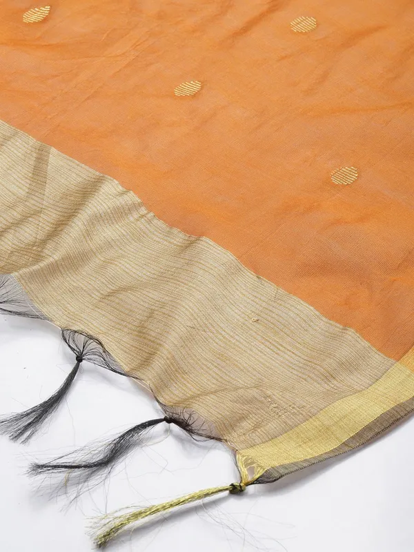Orange_colour_Silk_Blend_Dupatta_for_Women