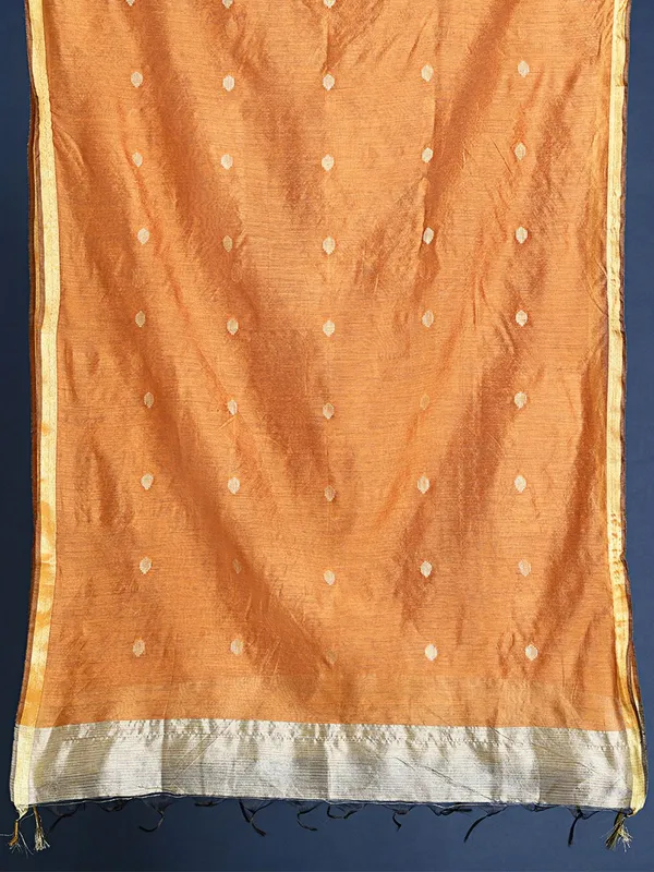 Orange_colour_Silk_Blend_Dupatta_for_Women