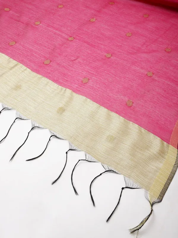 Pink_colour_Silk_Blend_Dupatta_for_Women
