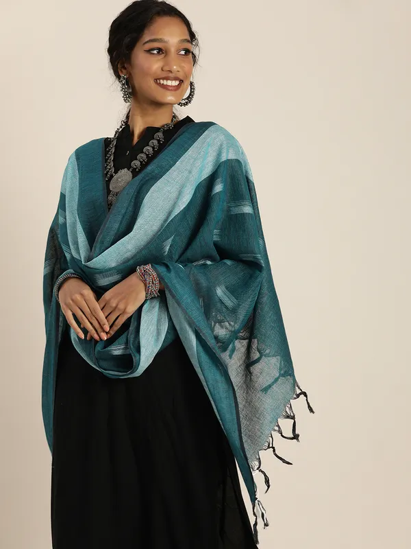 Green_colour_Pure_Cotton_Dupatta_for_Women