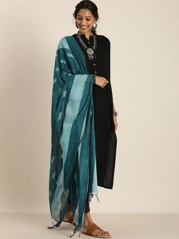Green_colour_Pure_Cotton_Dupatta_for_Women