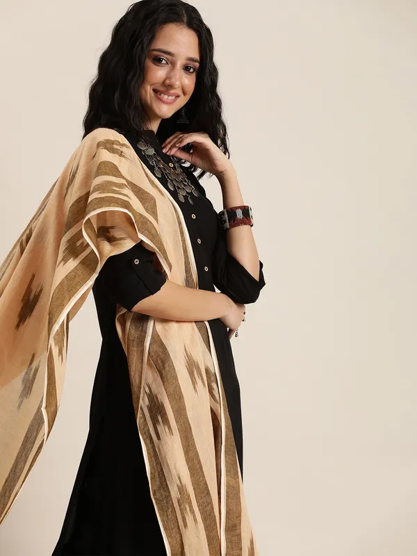 Peach_colour_Pure_Cotton_Dupatta_for_Women