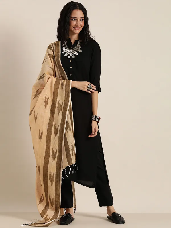 Peach_colour_Pure_Cotton_Dupatta_for_Women