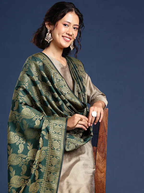 Green_colour_Silk_Blend_Dupatta_for_Women