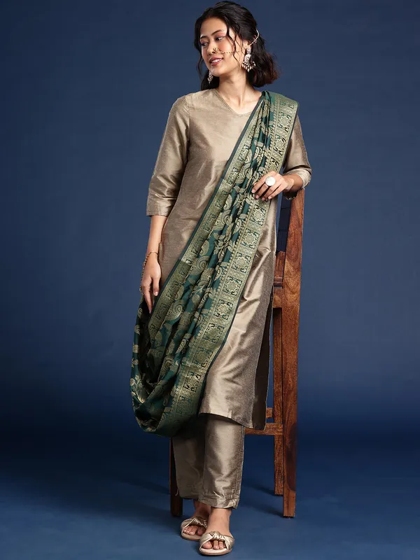 Green_colour_Silk_Blend_Dupatta_for_Women