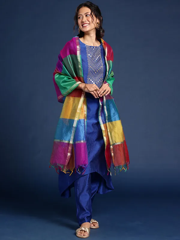 Multi_colour_Silk_Blend_Dupatta_for_Women