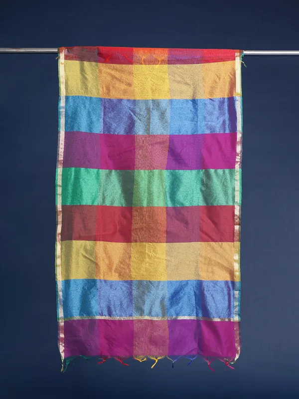 Multi_colour_Silk_Blend_Dupatta_for_Women