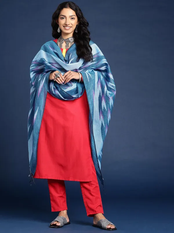 Blue_colour_Pure_Cotton_Dupatta_for_Women