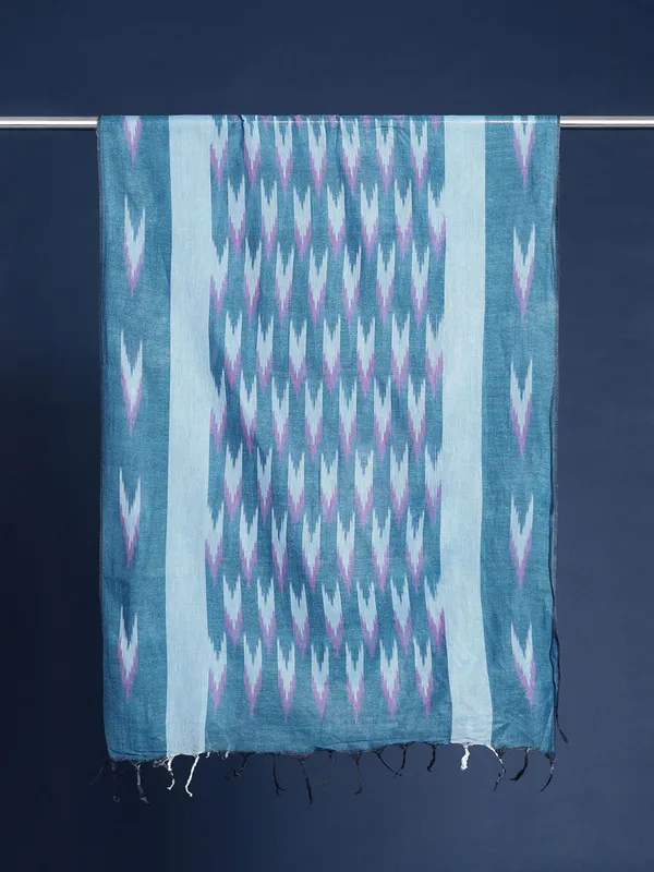Blue_colour_Pure_Cotton_Dupatta_for_Women