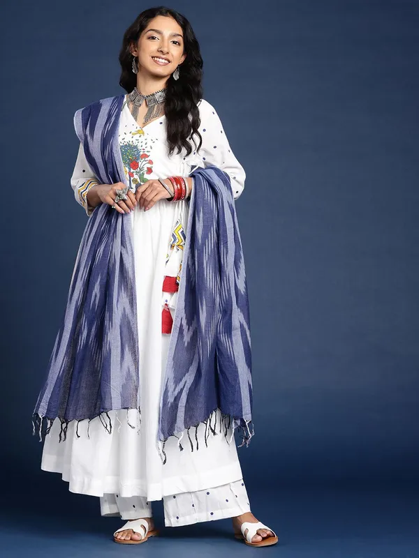 Blue_colour_Pure_Cotton_Dupatta_for_Women