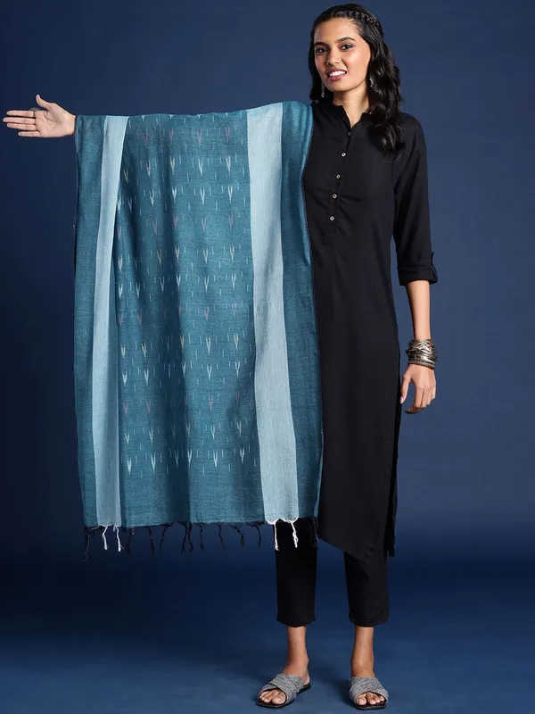 Blue_colour_Pure_Cotton_Dupatta_for_Women